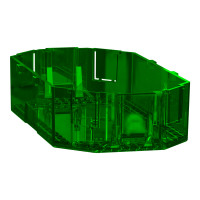 Кришка супорта Unica NEW, 2 модуля, зелений, 23х65х125, Schneider Electric INS52153