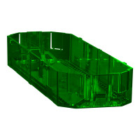 Кришка супорта Unica NEW, 4 модуля, зелений, 23х65х205, Schneider Electric INS52154