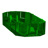 Крышка суппорта Unica NEW, 3 модуля, зеленый, 23х65х157, Schneider Electric INS52155