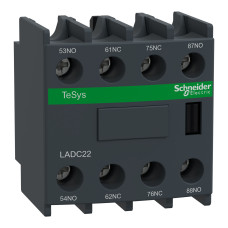 ДОДАТ.КОНТ.БЛОК 2НО+2НЗ ФР.МОНТ., Schneider Electric LADC22