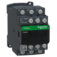 КОНТАКТОР 3P, 9A AC3, =110В, ШИН., Schneider Electric LC1D096FD