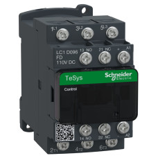 КОНТАКТОР 3P, 9A AC3, =110В, ШИН., Schneider Electric LC1D096FD