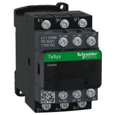 ЖД КОНТАКТОР TESYS LC1D 3P 9А=110В СТД, Schneider Electric LC1D096FDS207