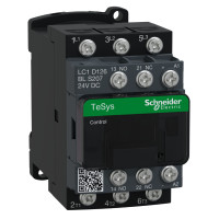 ЖД КОНТАКТОР TESYS LC1D 3P 12А =24В НИЗК, Schneider Electric LC1D126BLS207