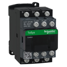 ЖД КОНТАКТОР TESYS LC1D 3P 12А =24В НИЗК, Schneider Electric LC1D126BLS207