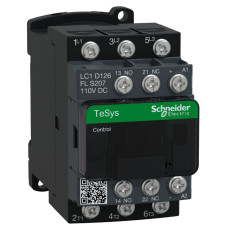 ЖД КОНТАКТОР TESYS LC1D 3P 12А=110В НИЗК, Schneider Electric LC1D126FLS207