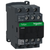 КОНТАКТОР 3Р,18A,НО+НЗ,24В,2.4ВТ,РОЗШИР, Schneider Electric LC1D18BL