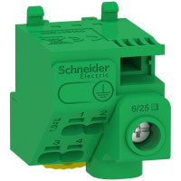 Клемный блок PE, 5 выходов, 1x25 мм? + 4x4 мм? Schneider Electric LGYT1E05