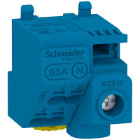 Клемний блок N, 5 виходів, 1x25 мм? + 4x4 мм? Schneider Electric LGYT1N05