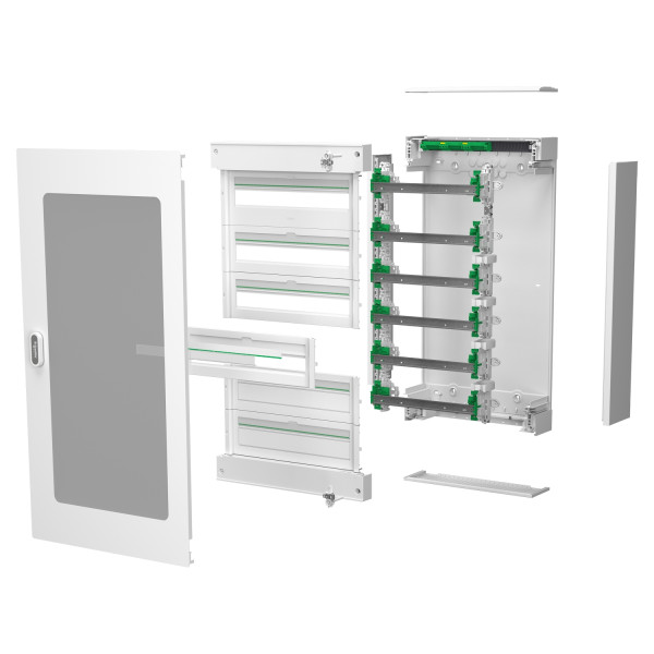 Щит розподільчий навісний, 6 рядів, 144 модулі, без дверцят, PrismaSeT S Schneider Electric LVSST624