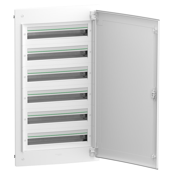 Щит розподільчий врізний, 6 рядів, 144 модулі, білі двері, PrismaSeT XS Schneider Electric LVSXN624