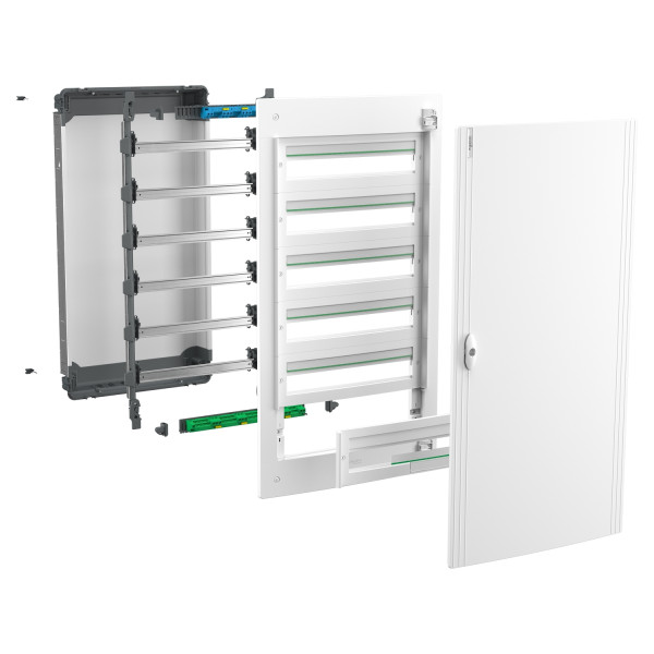 Щит розподільчий врізний, 6 рядів, 144 модулі, білі двері, PrismaSeT XS Schneider Electric LVSXN624