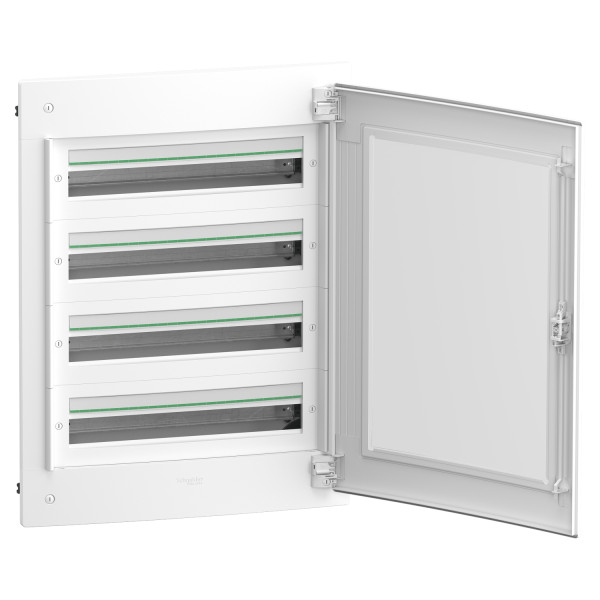 Щит розподільчий врізний, 4 ряди, 96 модулів, прозорі двері, PrismaSeT XS Schneider Electric LVSXP424