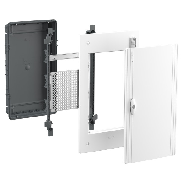 Щит мультимедійний врізний, 3 ряди, 13 модулів, білі двері, PrismaSeT XS Schneider Electric LVSXU313