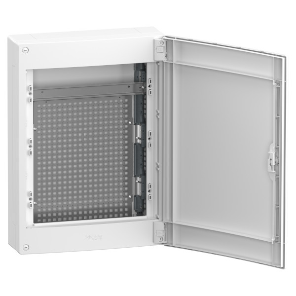 Щит мультимедійний навісний 3 ряда, 18 модулів, білі двері, PrismaSeT XS Schneider Electric LVSXV318