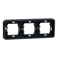 Рамка для внутреннего монтажа 3-постовая гориз. Mureva Styl, IP55, Черный, Schneider Electric MUR34109