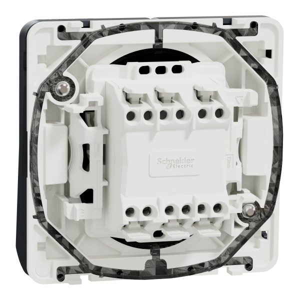 Вставка перемикача 2-клавішного Mureva Styl, IP55, Чорний, Schneider Electric MUR35019