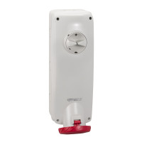 Розетка настінна з блокуючим перемикачем, 63А, 3Р+N+Е, IP65, 380-415В, Schneider Electric PKB63P535