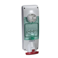 Розетка з блокуванням у щит, з запобіжн., 63А, 3Р+N+Е, IP65, 380-415В, Schneider Electric PKB63V535