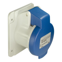 Розетка панельна пряма, гвинтова, 16А, 2P+E, IP44, 200-250В, Schneider Electric PKF16G423