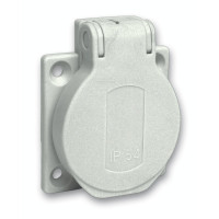 Розетка побутова, SСHUKO, сіра, 50Х50, 250В/16А, 2P+E, IP54, Schneider Electric PKS51G