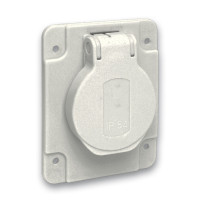 Розетка побутова, SСHUKO, сіра, 65Х85, 250В/16А, 2P+E, IP54, Schneider Electric PKS61G