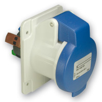 Розетка для установки в щит, безвинт, 16А, 2P+E, IP44, 100-130В, Schneider Electric PKY16G423