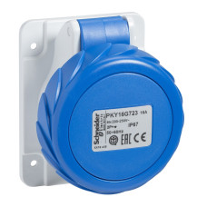 Розетка для встановлення у щит, безгвинт, 16А, 2P+E, IP67, 200-250В, Schneider Electric PKY16G723