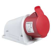 Розетка настінна, безгвинт, 32А,  3P+N+E, IP44, 380-415В, Schneider Electric PKY32W435