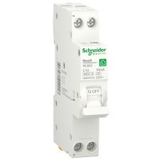 Диференційний автомат 6kA 1M 1P+N 10A C 10mA А, Resi9 Schneider Electric R9D81610