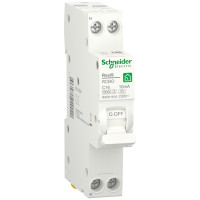 Дифференциальный автомат 6kA 1M 1P+N 16A C 10mA А, Resi9 Schneider Electric R9D81616