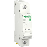 Автоматичний вимикач 6kA 1P 32A В, Resi9 Schneider Electric R9F02132