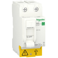 Пристрій захисного відключення 2P 63A 30mA А, Resi9 Schneider Electric R9R61263