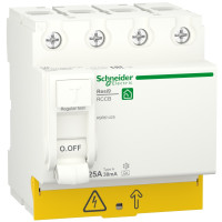 Устройство защитного отключения 4P 25A 30mA А, Resi9 Schneider Electric R9R61425