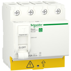 Пристрій захисного відключення 4P 25A 30mA А, Resi9 Schneider Electric R9R61425