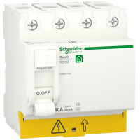 Устройство защитного отключения 4P 40A 30mA А, Resi9 Schneider Electric R9R61440