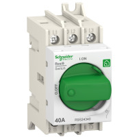 Выключатель нагрузки поворотный I-0, 3Р, 40A, 415В, Resi9, Schneider Electric R9S24340