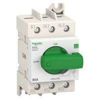 Вимикач навантаження поворотний I-0, 3Р, 80A, 415В, Resi9, Schneider Electric R9S24380
