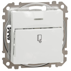 Картковий вимикач 10А-250В, Білий, Sedna Design SDD111121