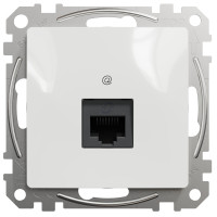 Комп'ютерна розетка RJ45, кат. 5e, неекр. UTP, Білий, Sedna Design SDD111451