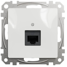 Комп'ютерна розетка RJ45, кат. 6, неекр. UTP, Білий, Sedna Design SDD111461