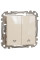 Вимикач для жалюзі кнопковий, 10А-250В, Бежевий, Sedna Design SDD112114