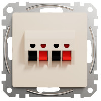 Аудиорозетка двойная, Бежевый, Sedna Design SDD112411