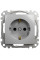 Розетка силова з заземленням, 16A - 250В зі шторками, Алюміній, Sedna Design SDD113022