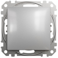 Одноклавишный проходной переключатель 10А-250В, Алюминий, Sedna Design SDD113106