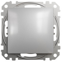 Одноклавишный перекрестный переключатель 10А-250В, Алюминий, Sedna Design SDD113107