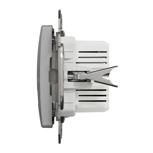 Розетка USB подвійна А+C, 2.4А, 230В, Алюміній, Sedna Design SDD113402