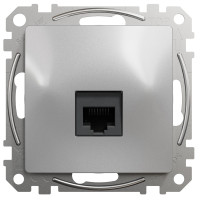 Компьютерная розетка RJ45, кат. 6, неэкр. UTP, Алюминий, Sedna Design SDD113461