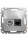 Комп'ютерна розетка RJ45+TV, кат. 6, неекр. UTP, Алюміній, Sedna Design SDD113469T