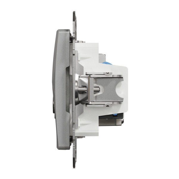 Комп'ютерна розетка RJ45+TV, кат. 6, неекр. UTP, Алюміній, Sedna Design SDD113469T